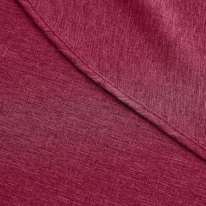 Decorelia Christmas Christmas Red Waterproof Round Table Cloth for Round,Decorative Farmhouse Tablecloths Table Cover for Holiday,Banquet,Dining& Kitchen (70 Inch,Round (4-6 Seats,Burgundy)