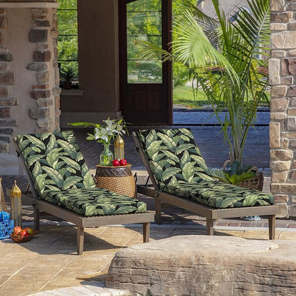 Arden Outdoor Chaise Cushion, 21 in x 72 in, Weather-Proof, Rain-Proof, Fade Resistant Patio Cushion for Chaise Lounger Onyx Cebu | Lounge Cushion, Weather-Proof, Rain-Proof, Fade Resistant for Chaise Lounger, Mold and Mildew Resistant