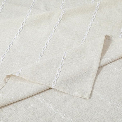 Chassic 60 x 104 inches Farmhouse Style Linen tablecloths, Wrinkle Resistant Washable Dining Room Table Cloths for 6 Foot Rectangle Tables - Beige