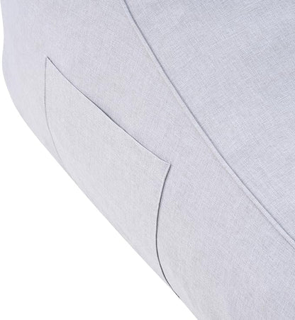 Christopher Knight Home Hilar Outdoor Bean Bag Chair, Fabric Bean Bag Lounger for Adults and Kids, Outdoor Comfy Reading Chair, Patio Lounge Sofa for Poolside Garden, Gray