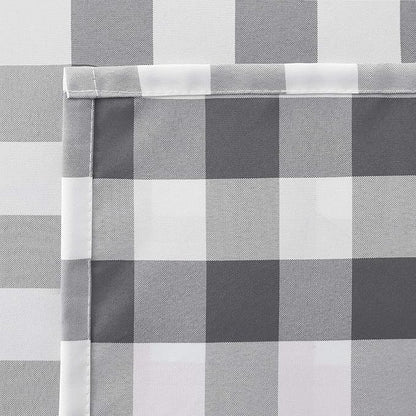 Hiasan Checkered Tablecloth Rectangle - Stain Resistant, Waterproof and Washable Table Cloth Gingham for Outdoor Picnic, Holiday Dinner, 60 x 102 Inch, Grey and White