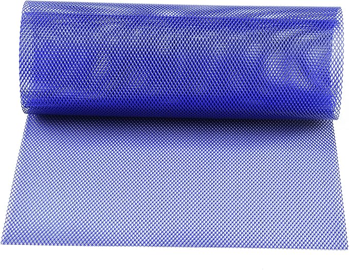 AggAuto Universal 40"x13" Car Grill Mesh 3x6mm Rhombic Hole Blue | Aluminum Alloy Automotive Grille Insert Bumper, One of the Most Multifunctional Shape Grids 100x33cm