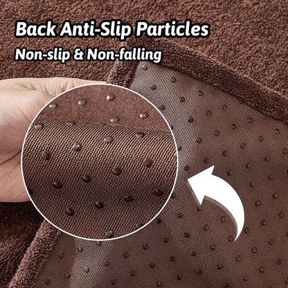 MEETSKY Couch Cover Washable for 2 Cushion Sofa, Cat Scratch Proof Furniture Protector Love Seat L Shape Couch Covers Soft Sectional Sofa Cover for Dogs Pets, 71" x 118", Chocolate