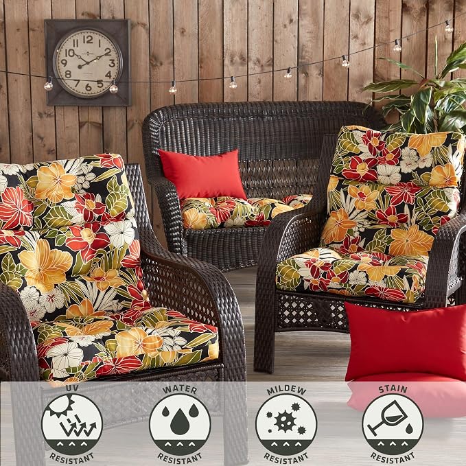 Greendale Home Fashions Aloha 44'' x 22'' Outdoor High Back Chair Cushion
