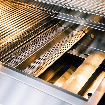40-Inch 5 Burner Natural Gas Grill, 14,000 BTU Output, Stainless Steel Built-In Outdoor Grill with Rear Infrared Burner and Grill Lights