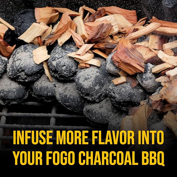 FOGO Wood Chips Variety Pack for Grilling and Smoking, 7 Flavors Including Apple, Cherry, Pecan, Oak, Post Oak, Hickory, & Mesquite, Made in USA, 1.4 lb Bags, 7-Pack