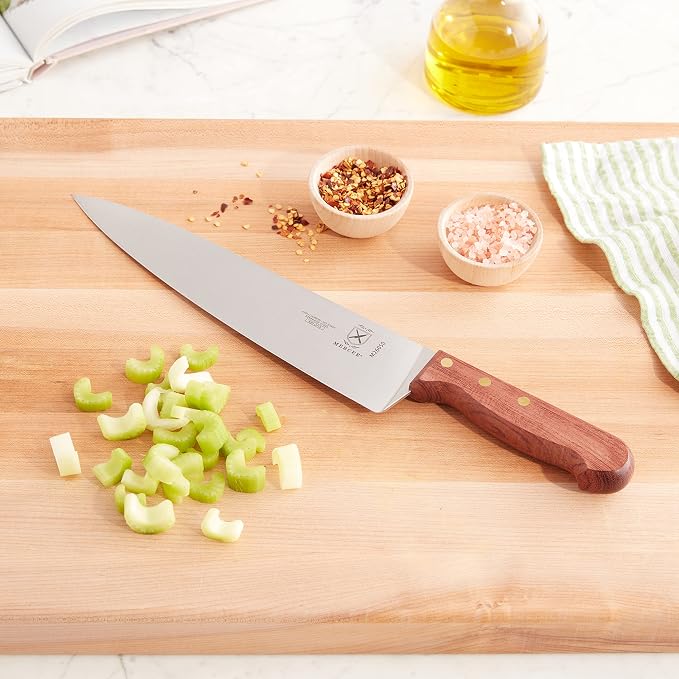 Mercer Culinary Praxis Chef Knife with Rosewood Handle, 10 Inch, Wood