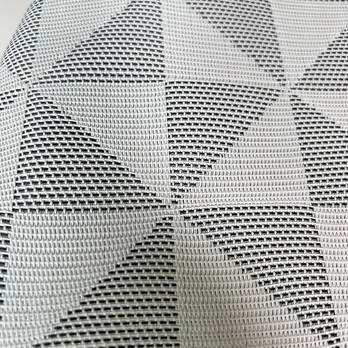 Placemat,Blending Color Durable Woven Vinyl Placemat Washable Heat-Resistant Anti-Skid Kitchen Dining Table Mats (Set of 4, White Black)