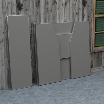 Flash Furniture Amara 4' Gray Laminate Foldable Bar - Portable Event Bar