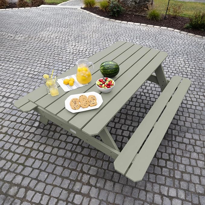 Highwood Hometown Picnic Table, 6 Foot, Eucalyptus