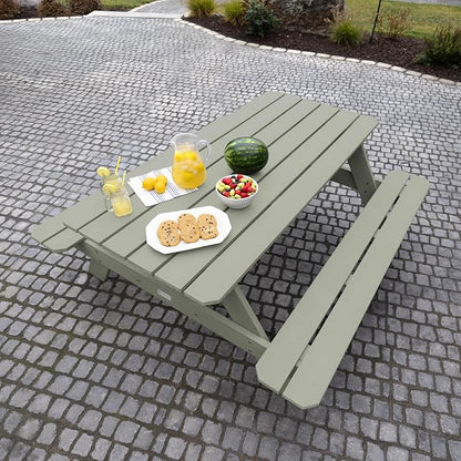 Highwood Hometown Picnic Table, 6 Foot, Eucalyptus