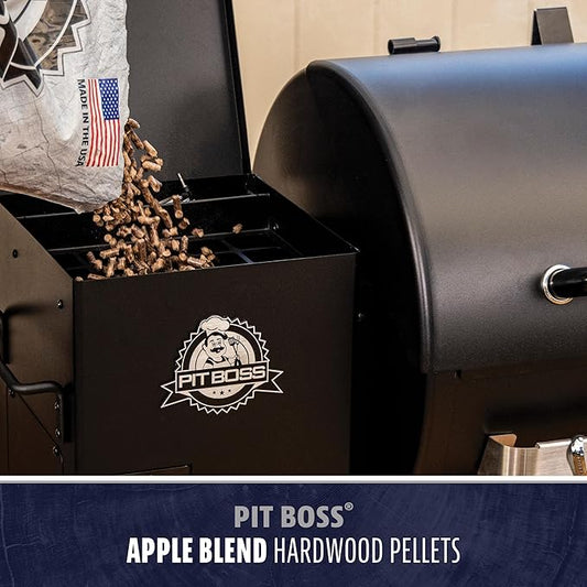 Pit Boss 100% All Natural BBQ Hardwood Pellets for Cooking, Grilling, and Smoking | 15 lbs. Wood Pellets for Pellet Grills and BBQ Smokers | Apple Blend