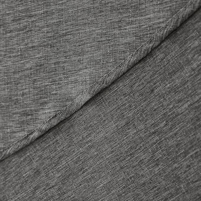 Decorelia Waterproof Faux Linen Tablecloth 60 Inch, Decorative Fabric Anti-Scratch Table Cloth Cover for Dining Table & Kitchen (Round (2-4 Seats), Dark Grey)