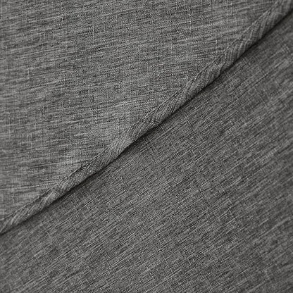 Decorelia Waterproof Faux Linen Tablecloth 60 Inch, Decorative Fabric Anti-Scratch Table Cloth Cover for Dining Table & Kitchen (Round (2-4 Seats), Dark Grey)