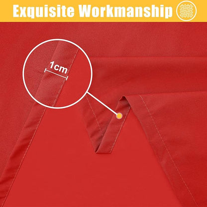 Rectangle Table Cloth, Waterproof Elastic Fitted Tablecloth for 5 Foot Folding Tables, Washable Polyester Tablecloths for Picnic, Camping, Outdoor (Red, 30"x60")