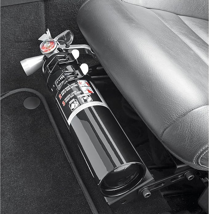 MaxOut Compact Fire Extinguisher for Vehicles – Cars, Trucks, UTVs, RVs & Boats | Off-Road Ready | Refillable Purple K Dry Chemical | Class BC | Mounting Bracket | UL Listed | Red 1.0 lb