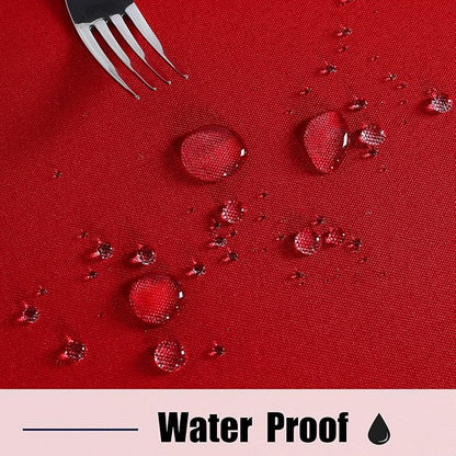 Fitable Outdoor Tablecloth for 6ft Rectangle Tables, Red, 60 x 102 Inch | Washable Waterproof Wrinkle Free Table Cover, Zipper and Umbrella Hole, For Spring Summer Party Picnic Camping Patio Indoor