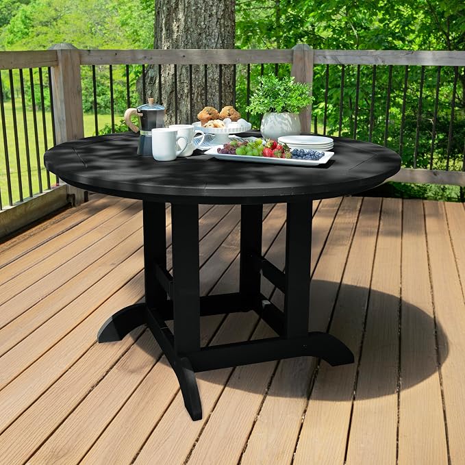 highwood 5 Piece Hamilton Round Dining Set, Black