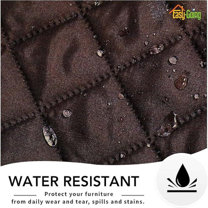 Easy-Going Oversized Recliner Cover Reversible Couch Cover Sofa Cover for Living Room Water Resistant Furniture Protector with Elastic Straps for Pets ('Large Recliner 27-29 in, Chocolate/Beige) | Machine Washable Slipcover For Dogs, Water Resistant Fu...