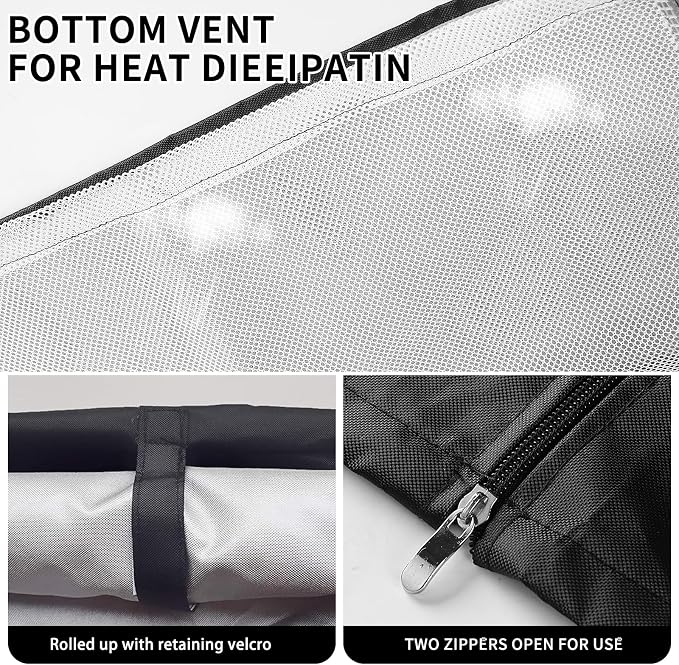 Outdoor Refrigerator Cover 30''W x 33''D x 62''H, 600D Oxford Upright Freezer Cover,Protection for Refrigerator Waterproof, Dustproof, Sun-Proof