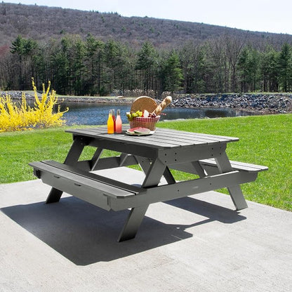 Highwood Hometown Picnic Table, 6 Foot, Coastal Teak
