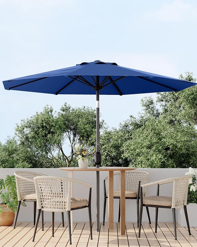 GarveeLife 9 ft Patio Umbrella, Outdoor Table Market Umbrella
