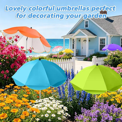 6 Pcs Plant Umbrellas for Outdoor Plants, 2/3/4/6 Pcs Available, Potted Garden Bedst Umbrella Shade with Adjustable Angle to ‌Defend Plants From Direct Sunlight
