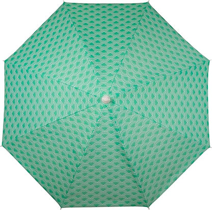 PICNIC TIME 5.5 Ft Portable Beach Umbrella, Lightweight UV Protection Sunshade with Tilt Pole & Carry Bag, Outdoor Canopy Umbrella for Beach, Sand, Pool, Patio, Camping, Travel, or Backyard Shade, (Mermaid Teal)