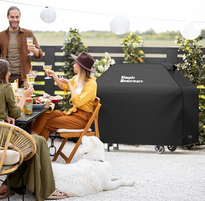 Simple Houseware 55 in. Heavy-Duty BBQ Gas Grill Cover, 600D Polyester Waterproof, Weather-Resistant