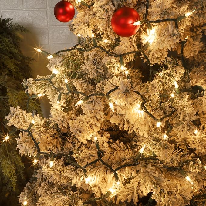 3 Pack Clear Christmas String Lights, 100 Count Each, Incandescent Mini Christmas Lights, Connectable Xmas Tree Light for Indoor Outdoor Garland Birthday Holiday Wedding Festival Party