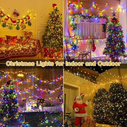 Ollny Christmas Lights, 210FT 640LED Color Changing Christmas Tree Lights with 11 Modes Remote Control, Outdoor Christmas Lights for Outside Indoor Patio Weddings Xmas Decorations (Pack of 2)