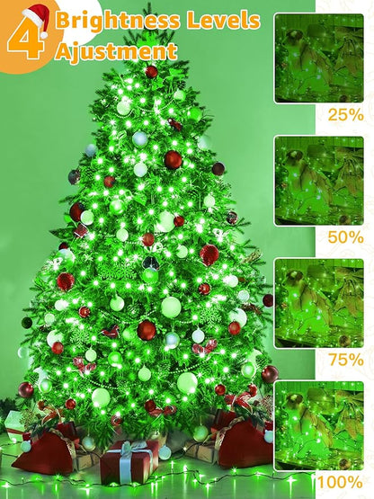 BrightChristmas 500 LED 164 FT Christmas Lights, Waterproof Outdoor String Lights with Remote and Timer, Christmas Tree Lights with 8 Modes Dimmable, Fairy Lights for Holiday Decor (Green)