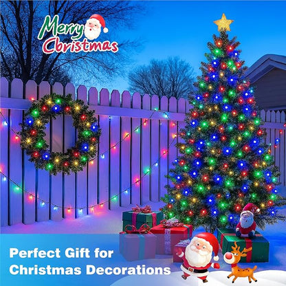 1000LED Outdoor Christmas Lights, 328FT String Lights Multicolor | IP44 waterproof,8 Modes,Remote control 3 Timers & Memory Function, Ideal Indoor & Outdoor Christmas Tree Holiday Decorations