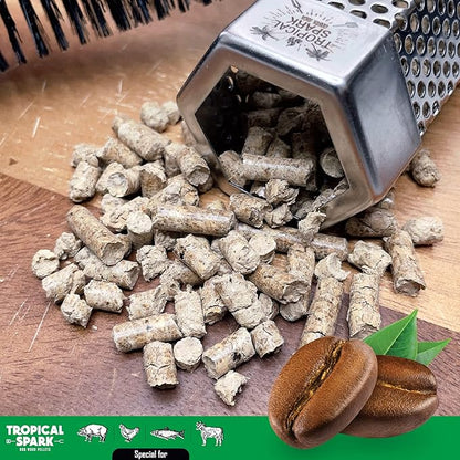 Wood Pellets | Perfect for BBQ, Smoking, Grilling, Bake, Roast, Braise | Premium 100% All-Natural | Coffee Wood | 1 lb. Bag
