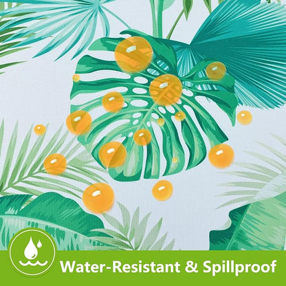 Smiry Spandex Fitted Tablecloth for 6 Foot Rectangle Tables, Washable Picnic Table Cover with Elastic, Stretch Reusable Table Cloth for Outdoor, Camping, Dining & Kitchen (Tropical, 30"x72")