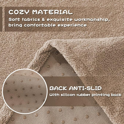 MYSKY HOME Armchair Couch Cover, Sofa Covers Washable Couch Covers for Dogs Sofa Cover Sofa Slipcovers Non Slip Furniture Protector Cover, Soft Thick Sofa Throws, 71" x 91", Khaki