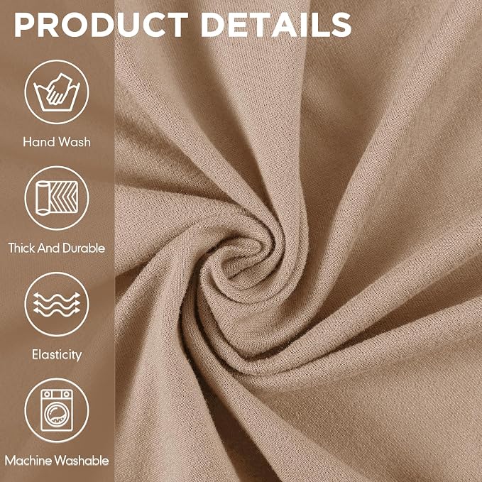 Peryiter 3 Pcs Couch and Loveseat Sofa Covers,Sand,Milk Silk | Armchair Covers for Living Room, Sofa Cushion Slipcover, Furniture Protector, Polyester and Spandex, Washable