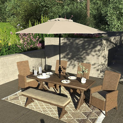 California Umbrella 9' Round Aluminum Pole Fiberglass Rib Market Umbrella