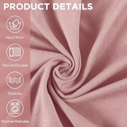 Peryiter 3 Pcs Couch and Loveseat Sofa Covers,Light Pink,Milk Silk | Armchair Covers for Living Room, Sofa Cushion Slipcover, Furniture Protector, Polyester and Spandex, Washable