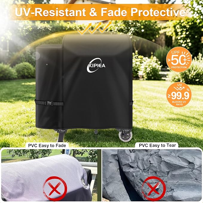 600D Pellet Grill Cover for Pit Boss 700FB, Classic 700, and Pro 600 Series, Waterproof BBQ Smoker Cover, UV Resistant