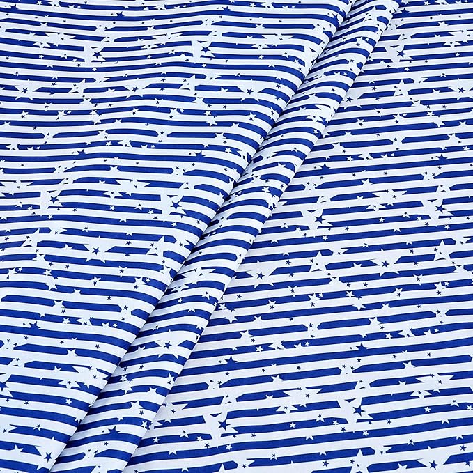 4th of July Table Runner Independence Day Decoration 13x84inch American Flag Star Dresser Scarves Holiday Table Runners Stain Resistant Party Celebrations Pack of 2 Blue