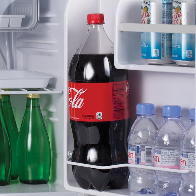 Commercial Cool 1.6 Cu. Ft. Compact Refrigerator, CCR16B, Black | Single Door Mini Fridge with Chiller Compartment, Personal Fridge for Home or Dorm Room, R600a Refrigerant
