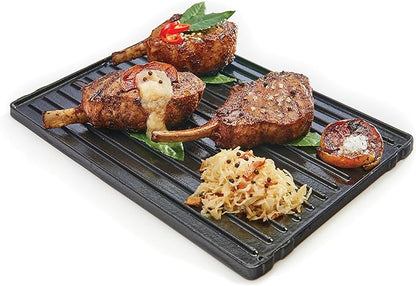 GrillPro 91212 Universal Porcelain Coated Cast Iron Griddle, Black