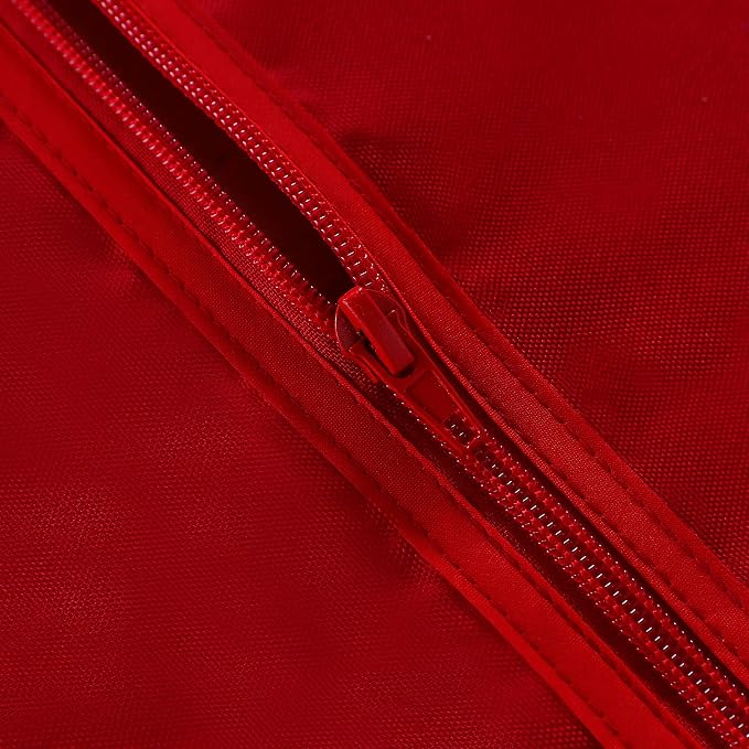 LUSHVIDA Rectangle Outdoor Tablecloth with Umbrella Hole and Zipper, 52x70 Inch Red, Washable Waterproof Table Cloth Spill Proof Wrinkle Free Table Cover for Patio Spring Summer Picnic BBQS
