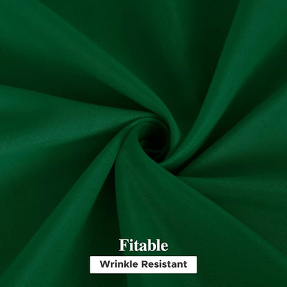Fitable 6 Pack Hunter Green Round Tablecloths - 90 Inches in Diameter | Wrinkle & Stain Resistant, Washable Polyester Fabric Cloth Cover, For Wedding Party Banquet Formal Events Christmas