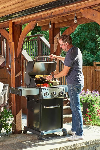 Broil King 874214 Baron 320 Pro, Liquid Propane (LP), Stainless Steel, Black