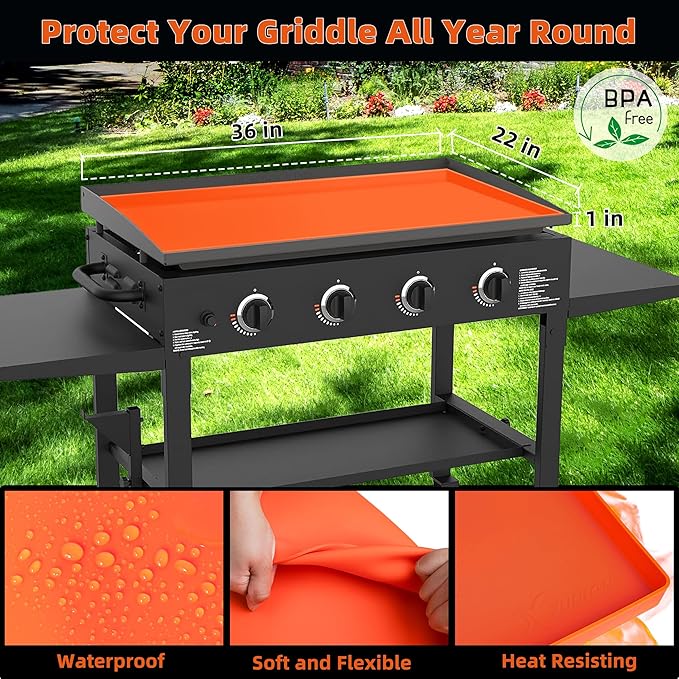 Silicone Griddle Mat for 36" Blackstone Cover Griddle Mats Accessories Blackstone for Griddle Surface Grill Mat Protect Your Griddles from Rodents Insects Debris and Rust
