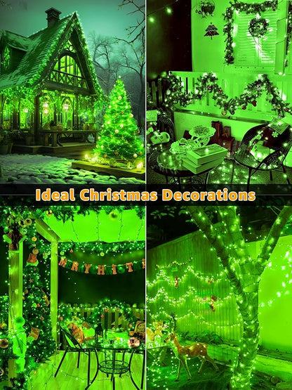 BrightChristmas 500 LED 164 FT Christmas Lights, Waterproof Outdoor String Lights with Remote and Timer, Christmas Tree Lights with 8 Modes Dimmable, Fairy Lights for Holiday Decor (Green)