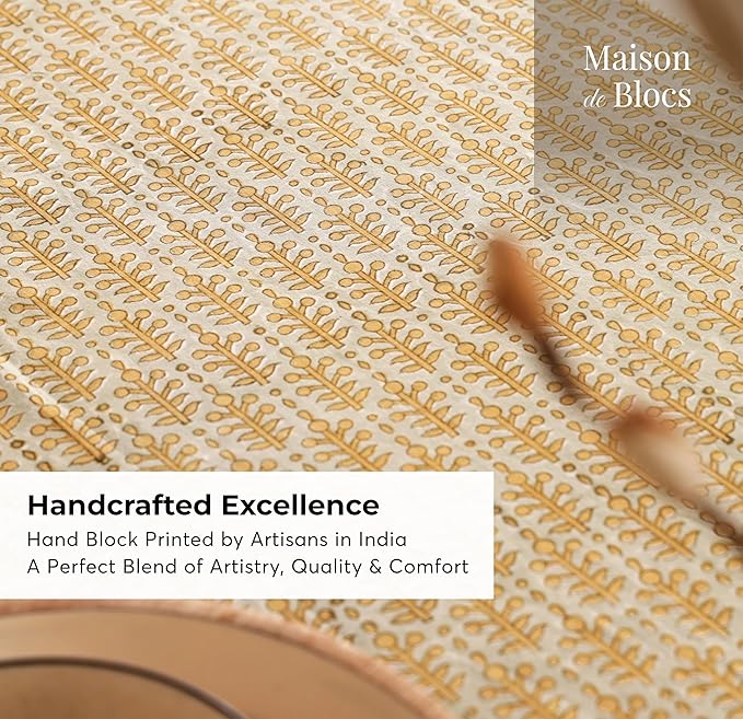 100% Cotton Hand Block Printed, Tablecloth for Kitchen, Dining, Table Cover for Parties, Chritmas, Weddings, Barbecues and Summer picnics Table Cloth