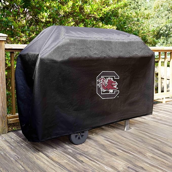 FANMATS 41202 South Carolina Rectangular Grill Cover - Fits 3 and 4 Burner Grills - 68in x 21in x 35in